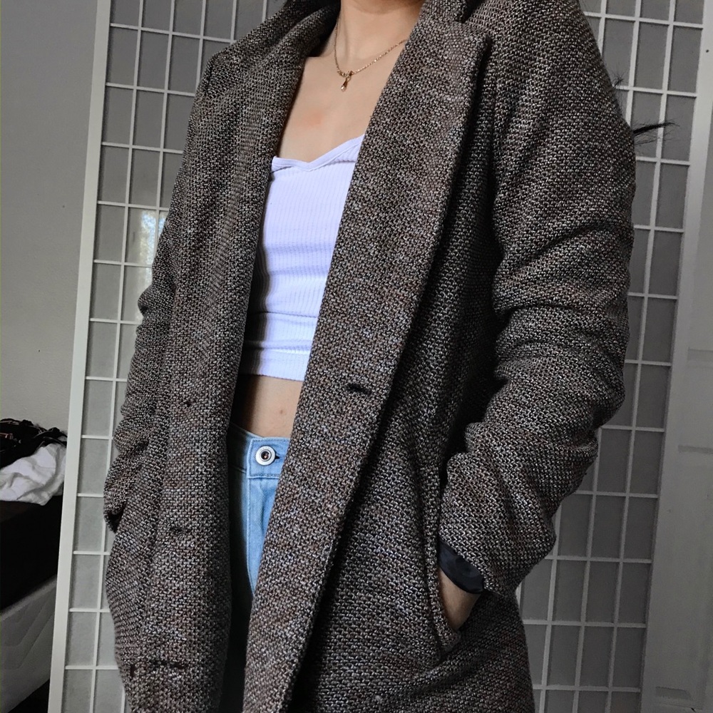 Oversized Brown Blazer Jacket